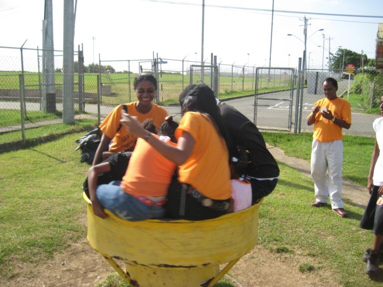 GFLF team has fun with the children