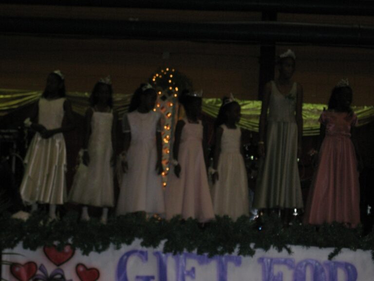 The Little Princesses from Jesus Cares family Cottage perform on stage