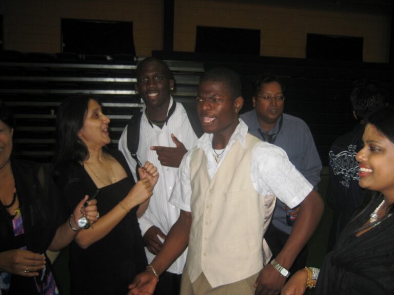 GFLF members and boys from Marian's Home have a good laugh