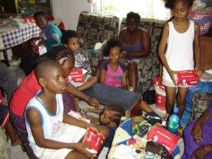 Children enjoying lunch