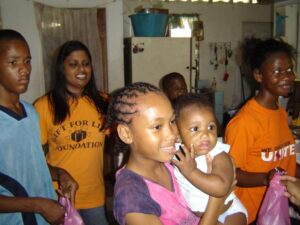 Children and Foundation friends together