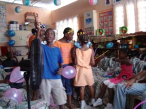 Children enjoying the visit