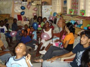 A room full of balloons